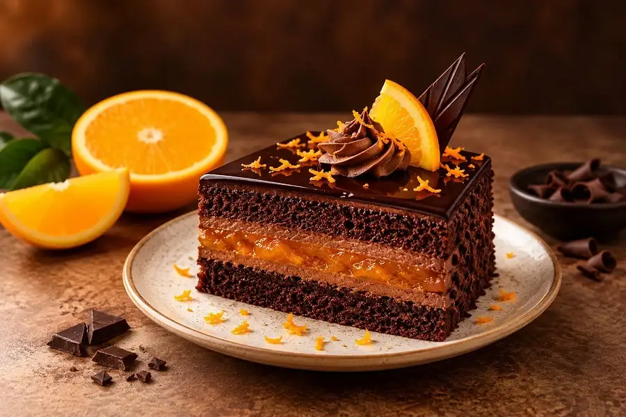 Chocolate Orange Pastry from Brew & Baker's, Ahmedabad