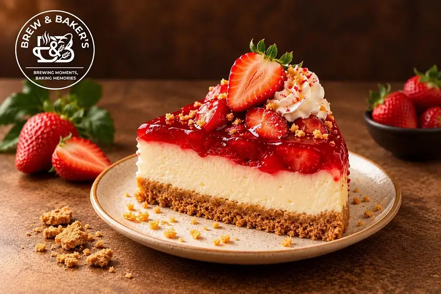 Strawberry Cheesecake from Brew & Baker's, Ahmedabad